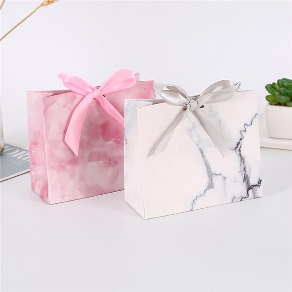 

lbsisi life 20pcs 14x12x6cm kraft white pink marble подарочные коробки день свадьбы специально фавор конфеты пакет с лентой jllyxn mx_home