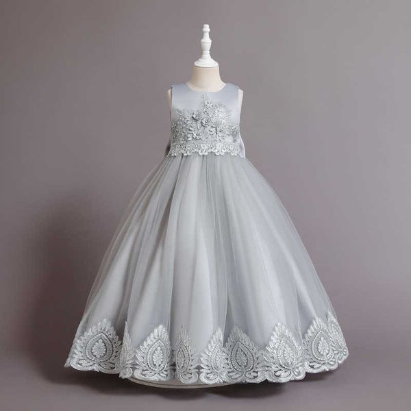 

dress long tail princess skirt summer new girls' flower show skirt, Red;yellow