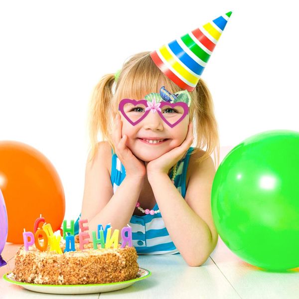 

8шт birthday party очки декор забавный бумажный очки творческие солнечные очки декоративные реквизит hawaii party благоприятная bbyuoh garde