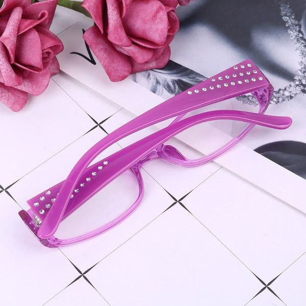 

новые женщины женщины простые моды чтения очки solid color прямоугольные рамки пружинных шарнирах, горный хрусталь