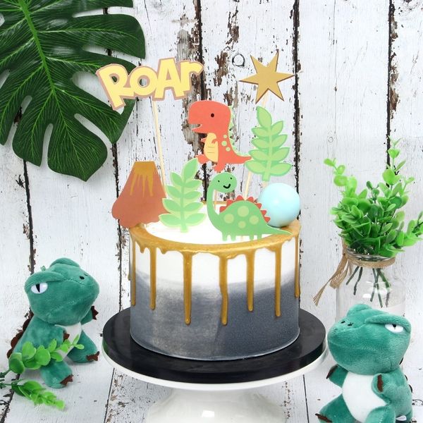 

nl8rd copyright children's cakedecoration cartoon plug-in small dinosaur cake table scene insertion copyright children's cartoon d