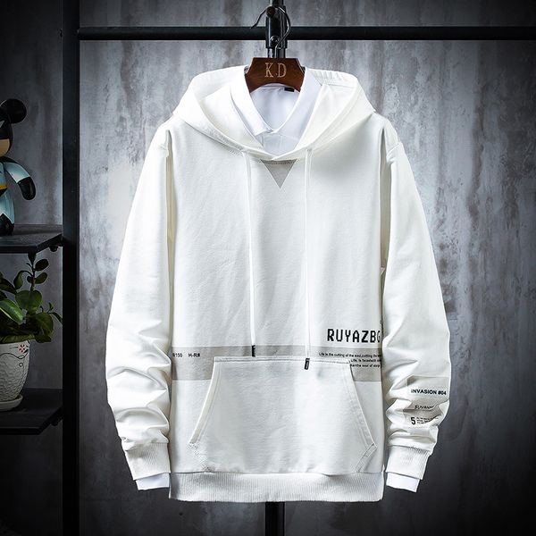 

2020 spring letter print hoodies mens sweatshirts hiphop punk streetwear casual pullover, Black