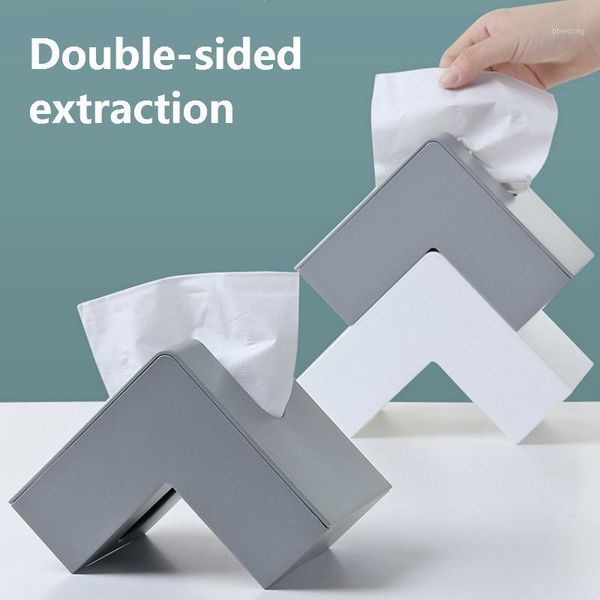 

corner tissue box wet wipe napkin papers holder dispenser case for restaurant bathroom car save space deskstorage container1