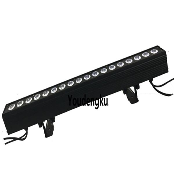 12 Adet Kapalı Kullanım Duvar Yıkama LED Yıkama 4-in-1 18 * 10 W RGBW LED Bar Strip Şehir Rengi LED Duvar Yıkayıcı Işık