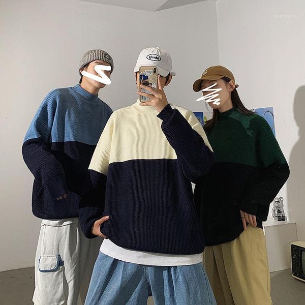

men's sweaters 2021 winter couple casual warm man pullovers autumn graphic printed male fashion clothing1, White;black