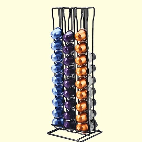 

practical capsule tower stand for 60 nespresso capsules storage soporte capsulas coffee pod holder q0109