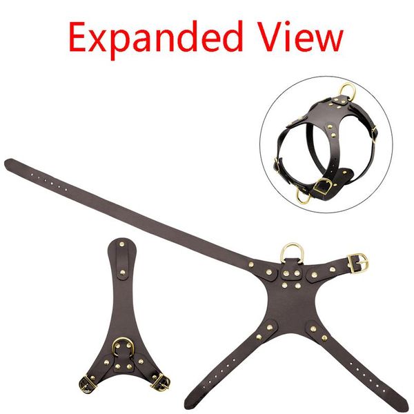

dog harness vest adjustable genuine leather pet dog harness and walking leash set for small medium dogs pug beag sqctop