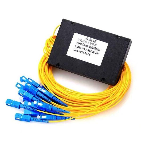 

5 pcs fiber optical abs splitter box 1x16 sc/upc connector 2.0mm 1m fiber splitter