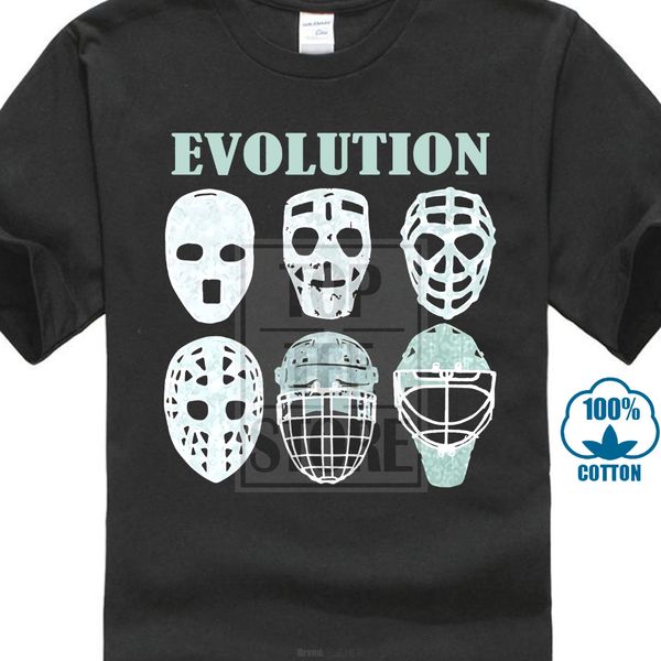 

goalieing mask evolution funny ice hockeys player gift new metal short sleeve casual 019138 sport hooded sweatshirt hoodie t shirt