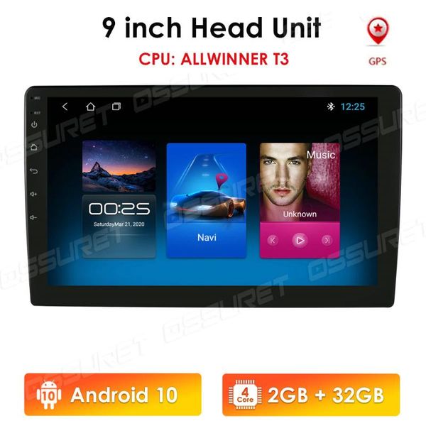 

9" / 10.1" car multimedia player double 2din stereo for android 10 with wifi bluetooth gps nav radio player 2g+32g wifi 4g obd2 ca