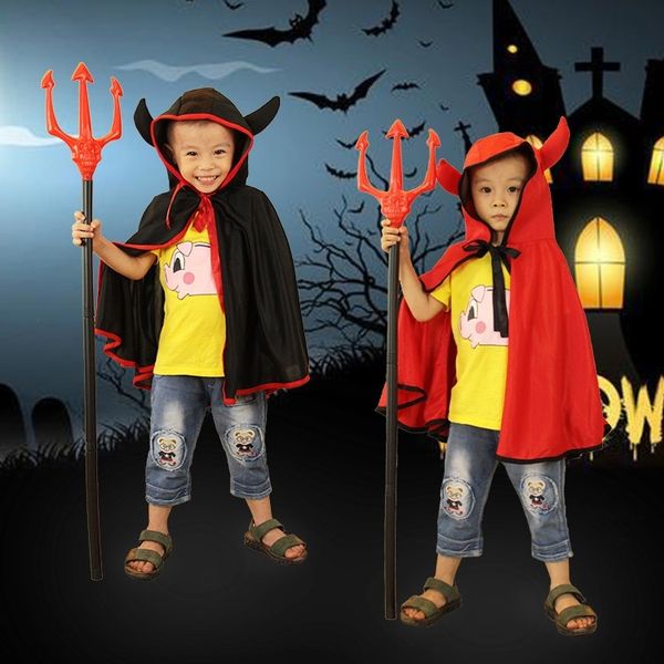 

ebhuq cloak festival supplies red clothing clothing and black performance dress horn cloak cute wansheng kindergarten costume batch ujfag