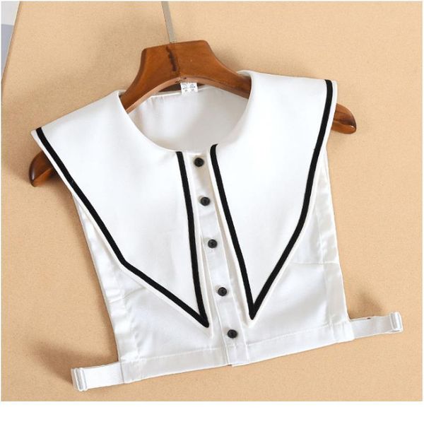 

big lapel white fake collar women detachable collar shirt necktie false collar female fake kragen sahte yaka kraagje n qylkne