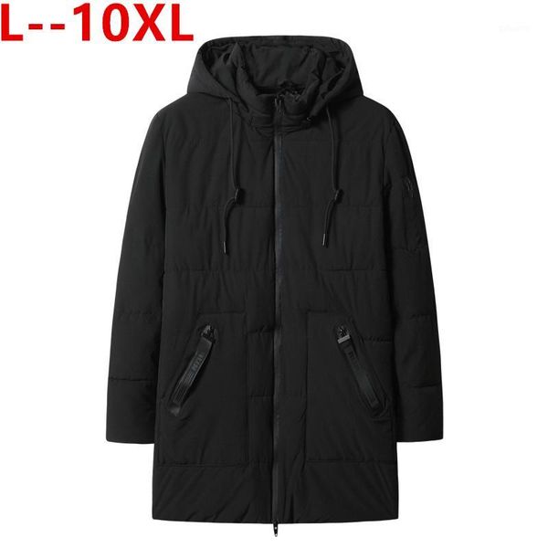 

plus big size 10xl 8xl 6xl 5xl 4xl men winter jacket brand clothing thick warm simple long parka men quality male winter coat1, Black