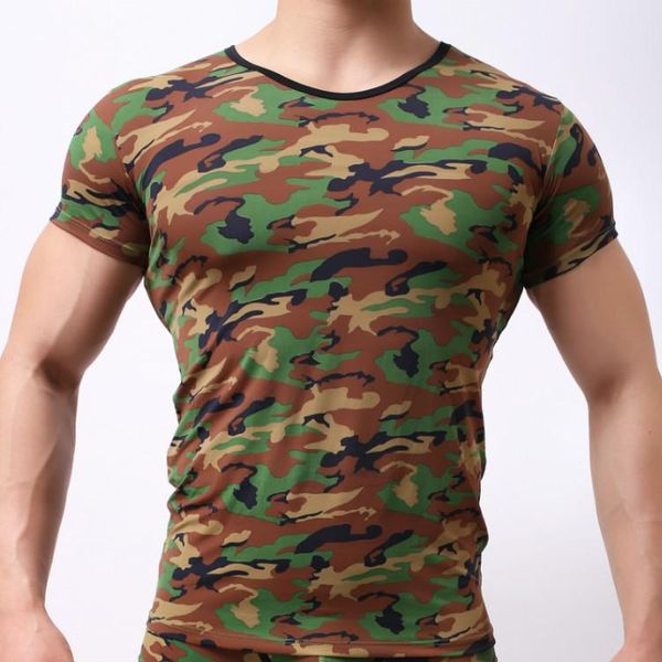 

summer camouflage t shirts men tshirts fitness o neck short sleeve quick dry camo t-shirt workout undershirt singlets kg-512, White;black