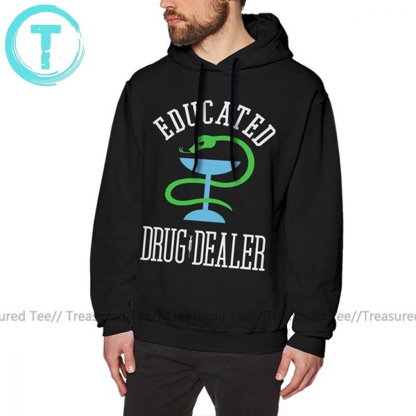 

pharmacy educated drug dealer funny nurse doctor pharmacist design autumn nice pullover grey long hooded sweatshirt hoodie men t shirt