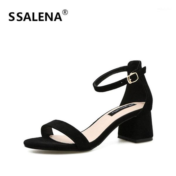

sandals women elegant wedding flock ladies summer open toe female high heel ankle strap fashion office 603221, Black