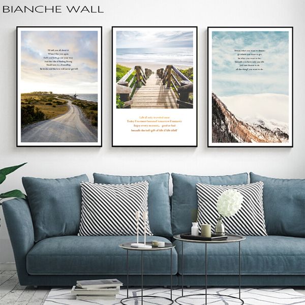 

туризм дорога пейзаж жизнь вдохновенного холст плакаты минималистский печать стена искусство картина скандинавского украшение картина