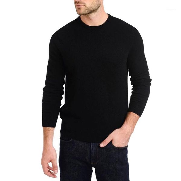 

men's autumn winter sweater casual pure color o-neck long sleeve knitted women's fashion1, White;black