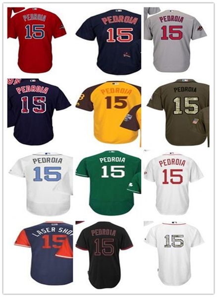 

custom boston red sox leave name number 15 dustin pedroia baseball jersey men women youth jerseys, Blue;black