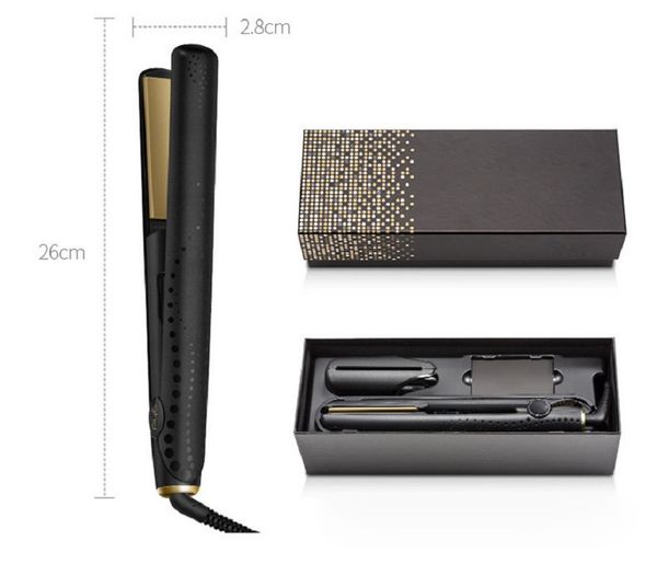 

classic professional styler gold max hair straightener fast v hair straighteners iron styling tool dhl free, Black