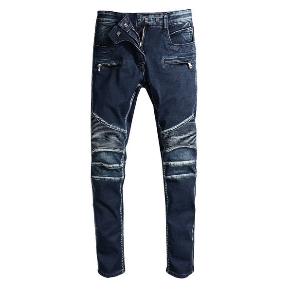 

stylist distressed ripped slim fit motorcycle biker denim jean mens jeans