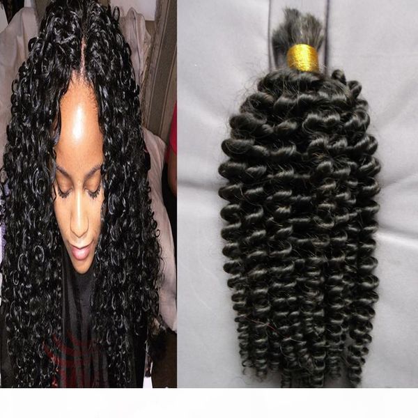 

brazilian braiding hair extensions 100g no weft human hair bulk for braiding kinky curly bulk human hair wholesale, Black
