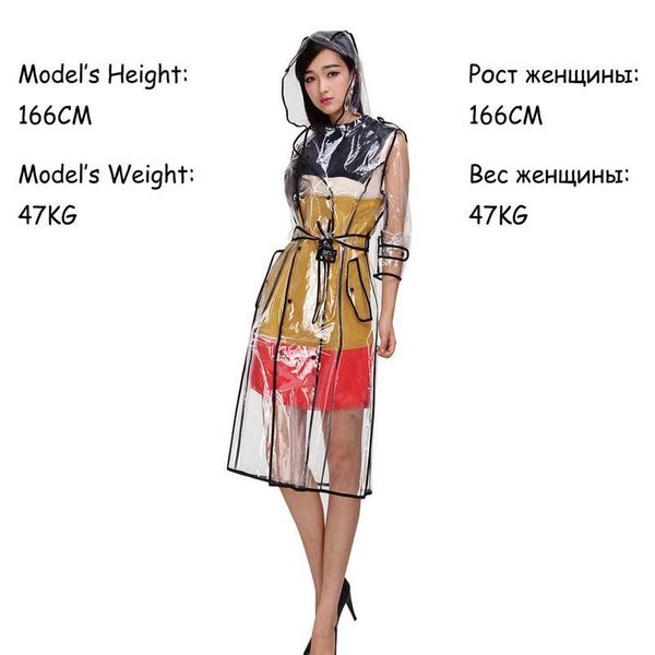 

yuding waterproof transparent plastic clear long ladies raincoats women men fashion rain coat jackets hooded w jllqyn
