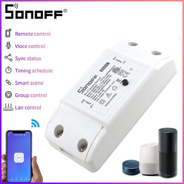 

sonoff basic r2 wifi switch module universal wifi breaker timer diy wifi smart light switch for smart home work with alexa