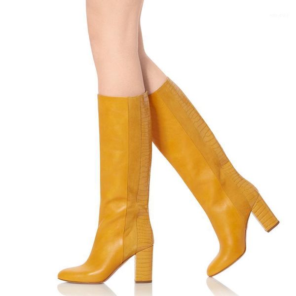 

high heel winter boots women thigh high snow boots woman pu heel shoes womens knee lady shoe plus size 35 461, Black