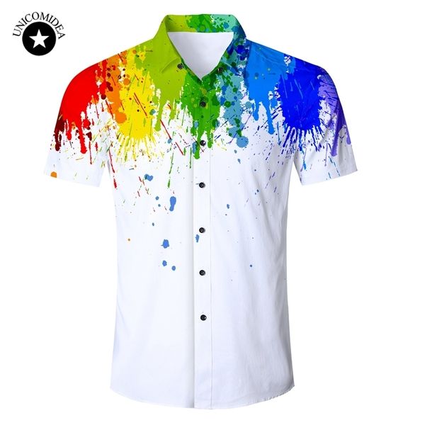

3d print hawaiian shirt men summer brand vocation beach shirts mens casual short sleeve male camisa social shirts chemise hombre, White;black