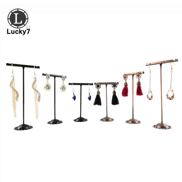 

3pcs/set earring jewelry display rack metal earring stud earrings stud organizer ornament t shade hanger showcase holder stand, Pink;blue