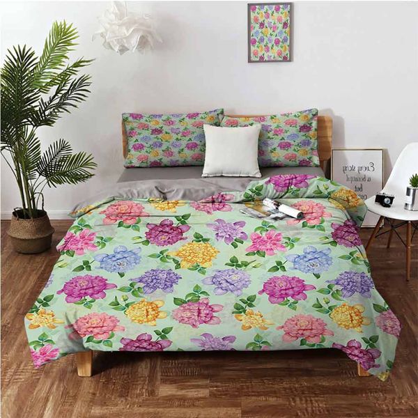 

vibrant victorian renaissance medieval motifs retro ombre insprired floretbedding 3-piece set