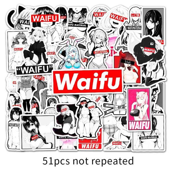 

10/30/50 pcs anime girl cartoon graffiti stickers lapphone ipad luggage motorcycle skateboard car decoration stickers car