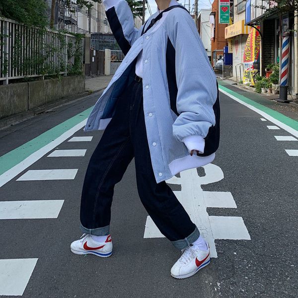 

jas korean classic loose cats trekkoord students parka houses women fat winter dfwnt, Black