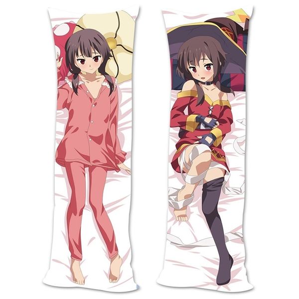 Anime konosuba bênção de deus neste mundo maravilhoso megumin dakimakura capas abraçando corpo fronha capa 201212239g