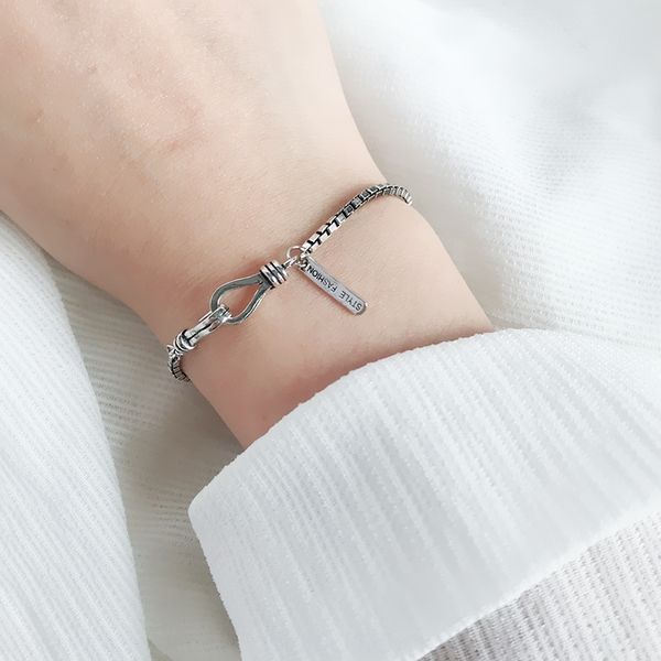 

wjlk8 s925 pure silver 2mm bracelet thick box chain bracelet fashion thai chic silver jewelry for men and women irumy, Golden;silver