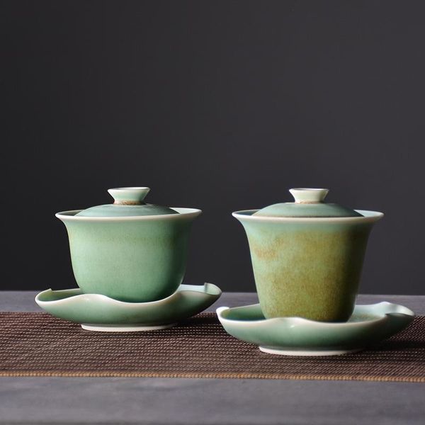 

luwu green ceramic gaiwan porcelain teacup chinese kung fu tea sets drinkware luwu green online shopping bbypvp packing2010