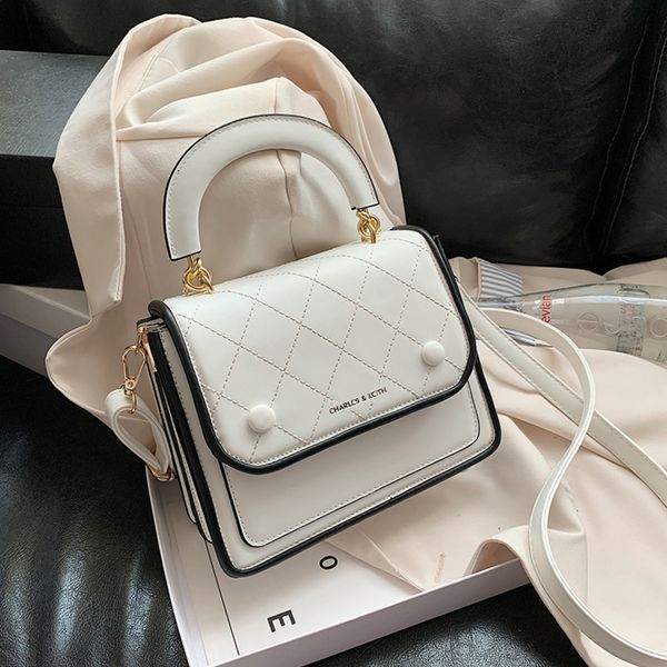 

2020 новый корейский стиль женщин универсального ска посыльного плечо моды контраст цвет темперамент переносного bagsmall мешок квадратного