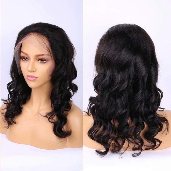 

lace wigs maxine loose wave closure wig pre plucked 4x4 human hair remy 150% 13x4 frontal, Black;brown