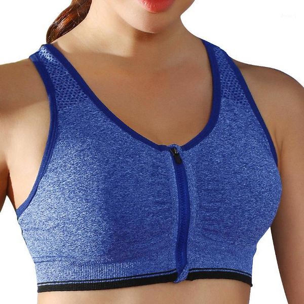 

gym clothing women zipper push up sports bras vest underwear shockproof breathable yoga bra fitness athletic running no steel ring1, White;black