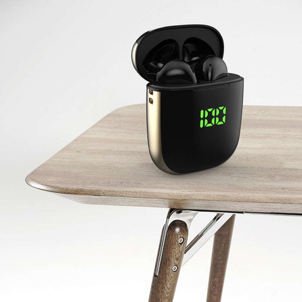 

wk60 wirels bluetooth headset 5.0 stereo dual talk with led display