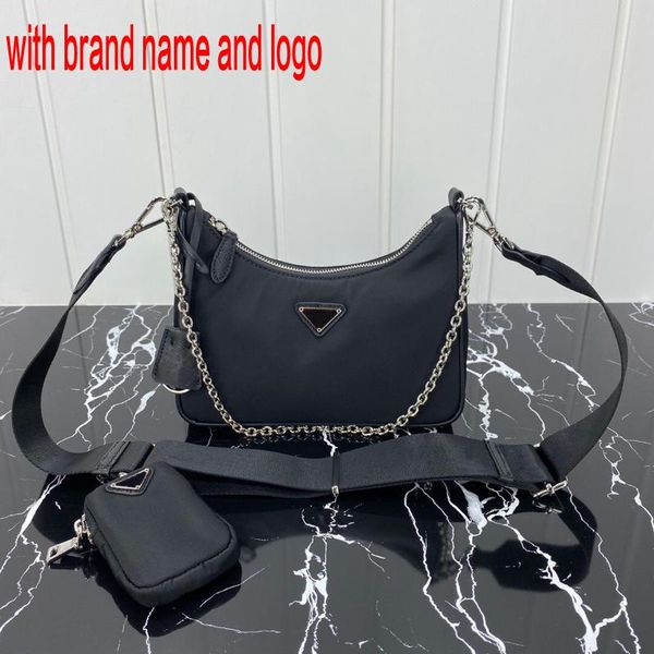

bags designers fashion luxurys quality high handbags purses nylon re-edition 2005 hobo canvas shoulder bag women chain crossbody qynf rvapw