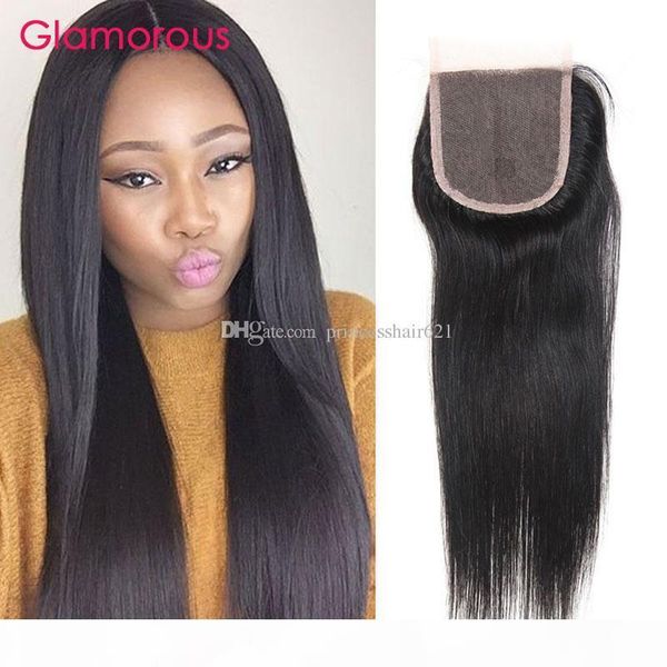 

гламурная бразильский прямая человеческие волосы закрытие 1piece натуральных черный здоровая малазийская перуанский индийский реми волосы ку, Black;brown