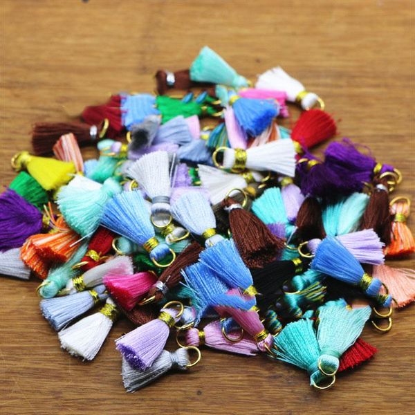 

100pcs lot mini 2cm cloth accessories tassels outer ring sewing tassel trim decorative key tassels for curtains home decoration h jllnwu