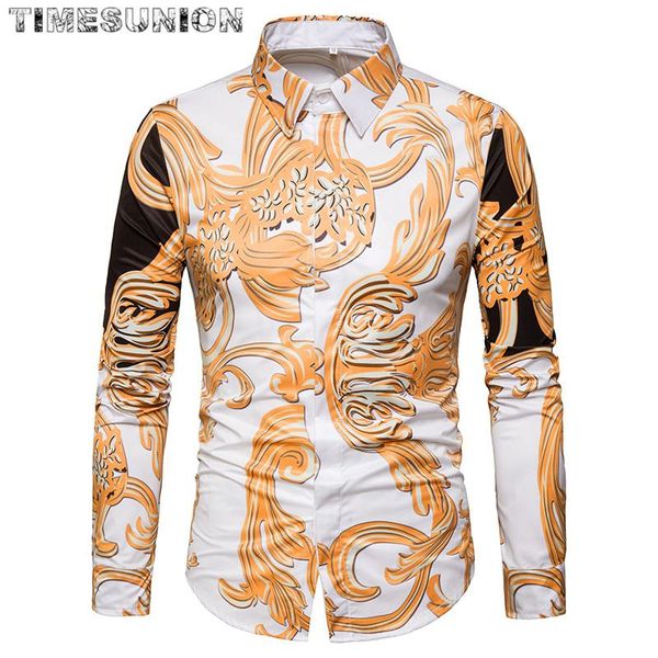 

british fashion men shirt casual slim fit long sleeve male print shirts night club work vintage shirt camisa social masculina, White;black