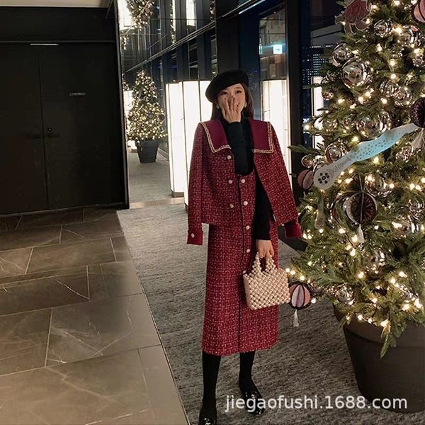

k0k4n spring dress socialite spring social graceful women's new style two-piece suit 2020 light mature style elegant western fashion tw, Gray