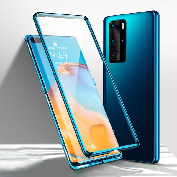 

magnetic case for huawei p40 pro case luxury double side glass cover 360 full protective case for huawei p 40 p40 h jlljmq