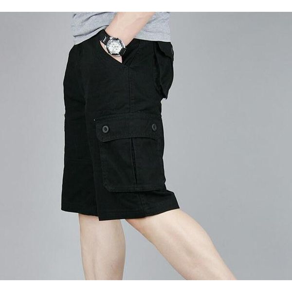 

2021 short new men's general random cotton pants plus baggypants man sandbeach shorts size 29-40 42 44 46 64r3, White;black