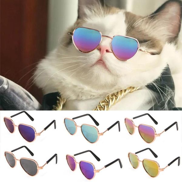 

lovely pet cat glasses dog glasses pet products kitty toy dog sunglasses ps accessoires heart shape colorful