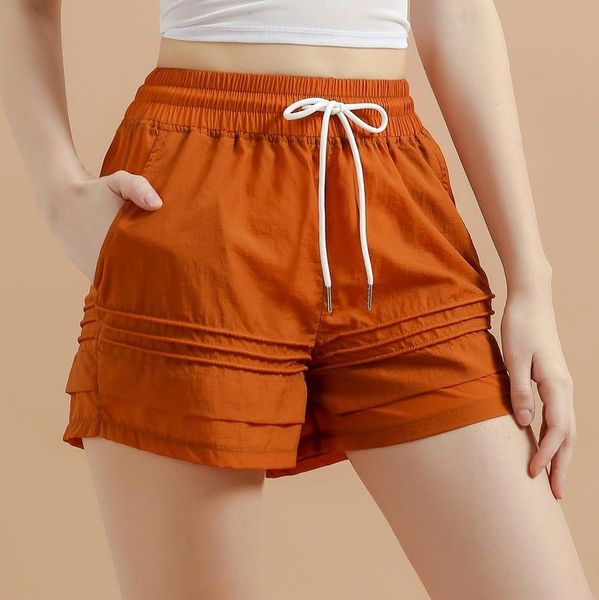

sports shorts women high waist loose casual fitness running yoga shorts workout push up jogging sportswear active quick dry, White;red